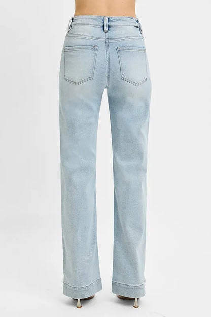 Hazel Blues® |  RISEN High Rise Straight Jeans