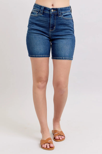 Hazel Blues® | Judy Blue High Waist Bermudas Jeans W/ Back Flap Pockets