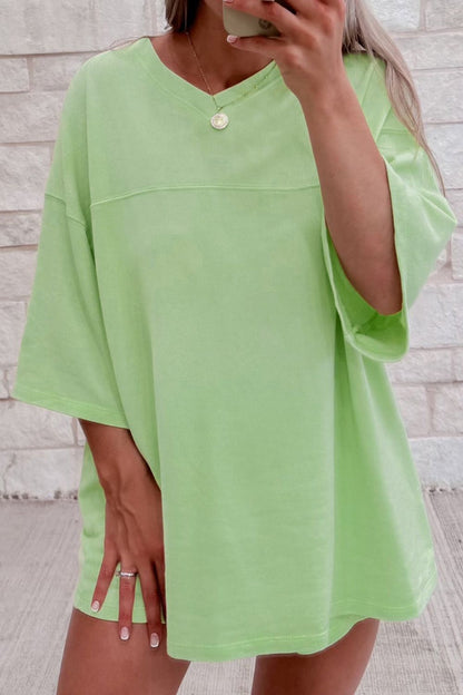 Hazel Blues® | Loose V Neck Half Sleeve Tee and Drawstring Shorts