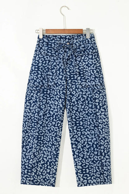 Hazel Blues® |  Leopard Print Wide Leg Jeans