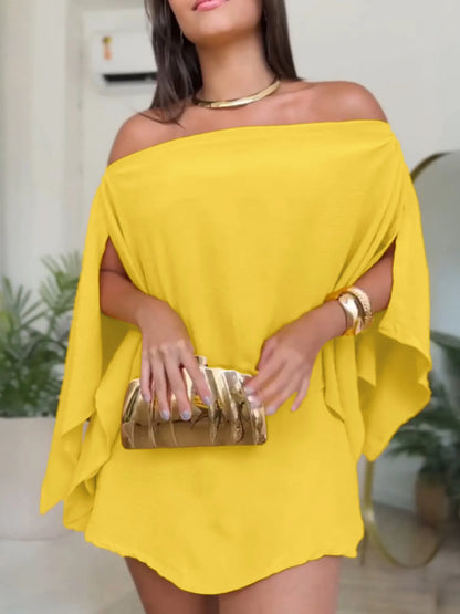 Hazel Blues® |  Side Slit Top and Mini Skirt Set