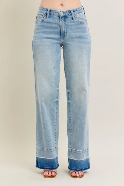 Hazel Blues® | Judy Blue Mr Release Hem Wide Leg Jeans