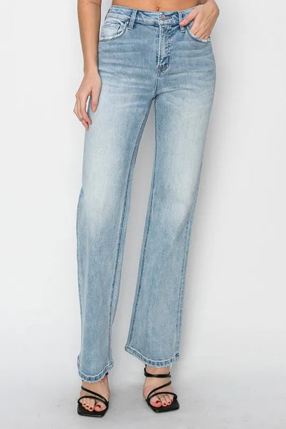 Hazel Blues® |  RISEN High Rise Straight Jeans