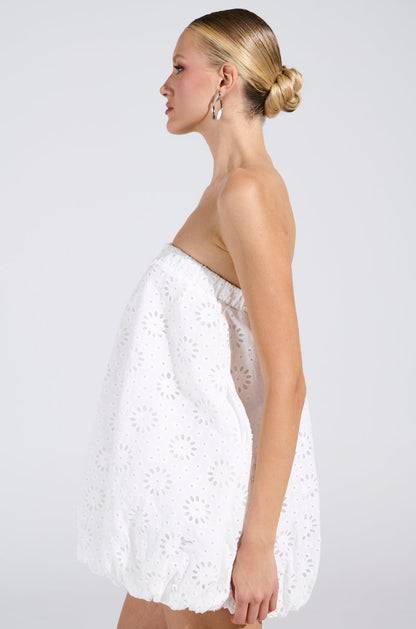 ALL FOR LOVE BUBBLE MINI DRESS