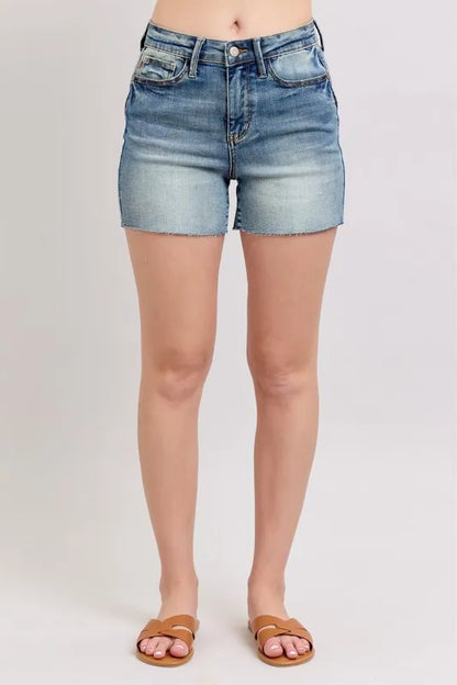 Hazel Blues® |  Judy Blue High Waist Star Seam Detail Denim Shorts