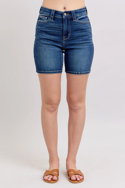 Hazel Blues® | Judy Blue High Waist Bermudas Jeans W/ Back Flap Pockets