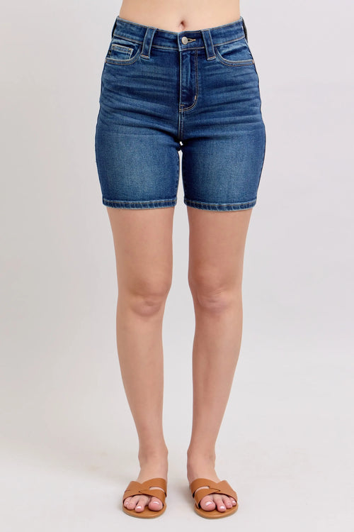 Hazel Blues® | Judy Blue High Waist Bermudas Jeans W/ Back Flap Pockets
