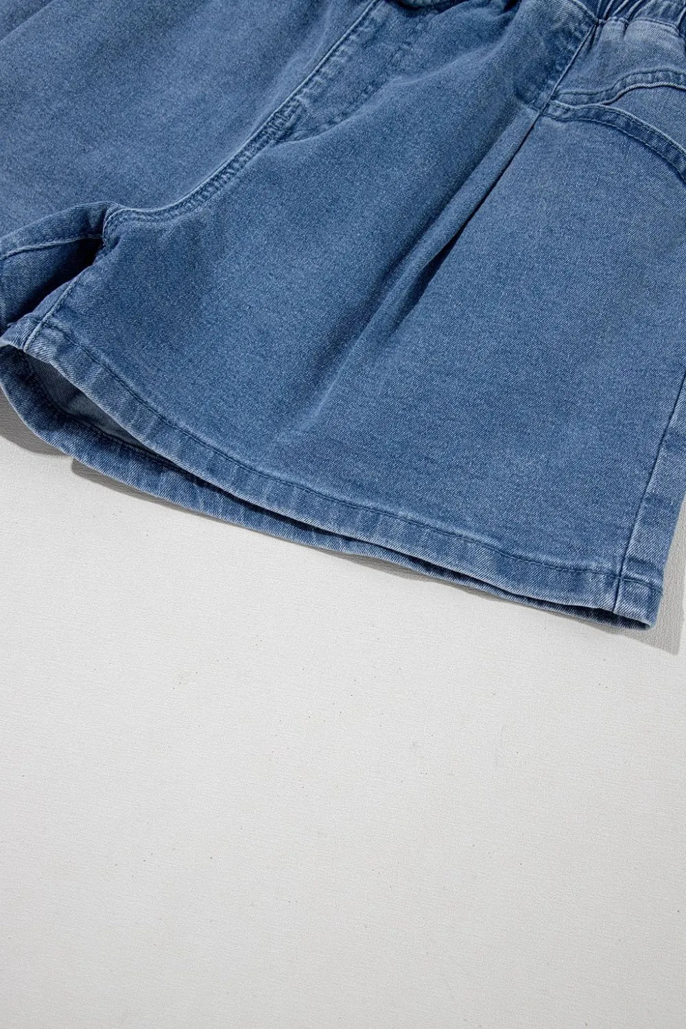 Hazel Blues® |  Drawstring High Waist Denim Shorts with Pockets