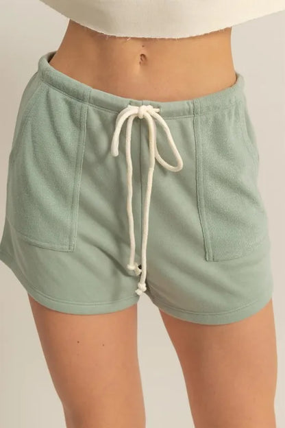 Hazel Blues® |  HYFVE Drawstring Mid Waist Shorts