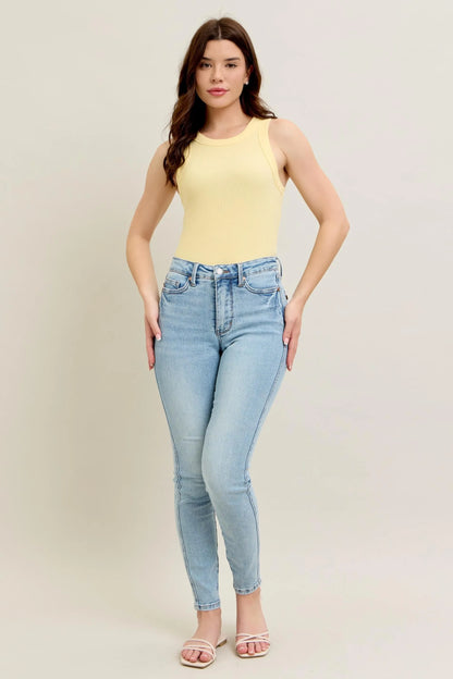 Hazel Blues® | Judy Blue Mr Tummy Control Vintage Wash Skinny Jeans