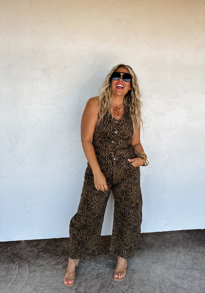 Hazel Blues® |  PREORDER- BEX CHEETAH BARREL JEANS