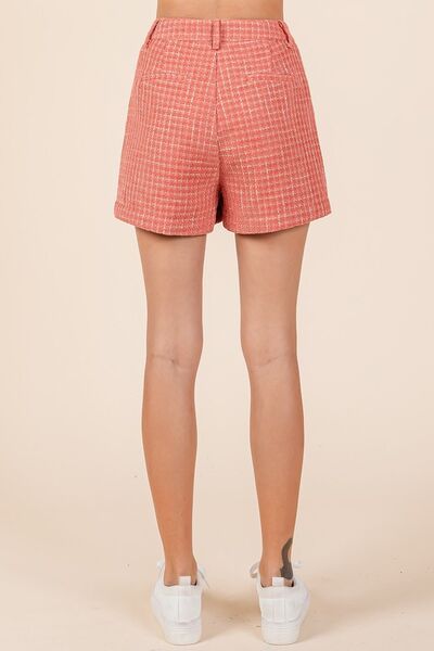 Hazel Blues® |  Mittoshop Tweed Classic Shorts with Side Pockets