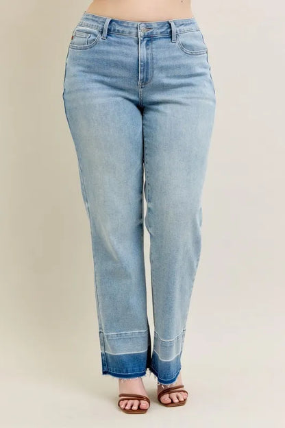 Hazel Blues® | Judy Blue Mr Release Hem Wide Leg Jeans