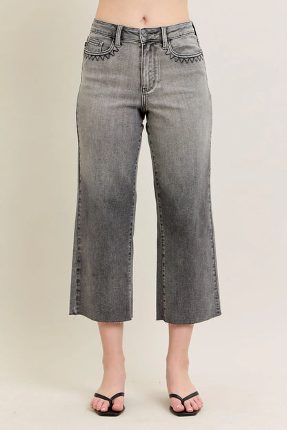Hazel Blues® | Judy Blue Wide Leg Capris Jeans