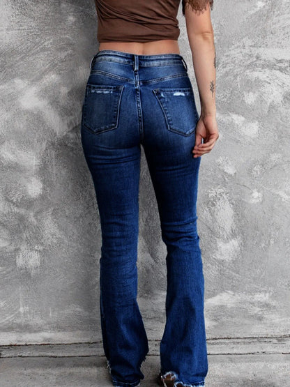Hazel Blues® |  Distressed Flare Jeans