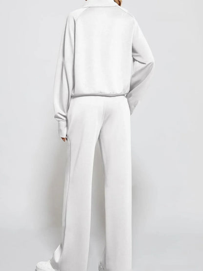 Hazel Blues® |  Half Zip Long Sleeve Top and Pants Set