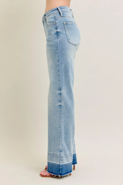 Hazel Blues® | Judy Blue Mr Release Hem Wide Leg Jeans