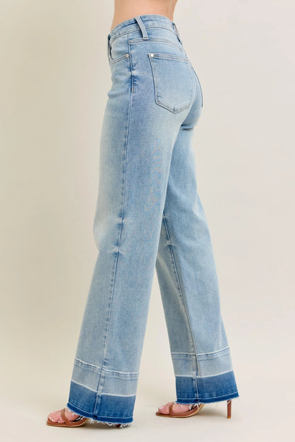 Hazel Blues® | Judy Blue Mr Release Hem Wide Leg Jeans