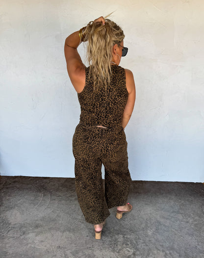 Hazel Blues® |  PREORDER- BEX CHEETAH BARREL JEANS