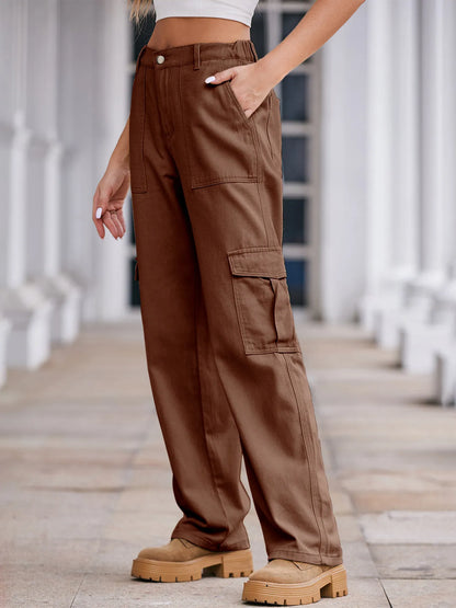 Hazel Blues® |  High-Waisted Cargo Jeans