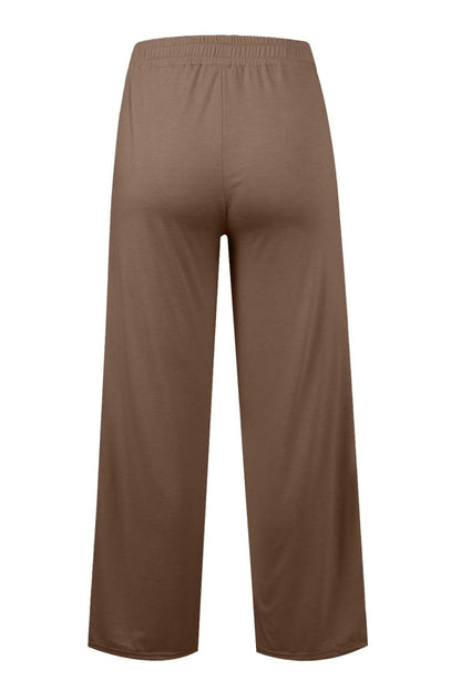 Hazel Blues® |  Drawstring Elastic Waist Wide Leg Pants