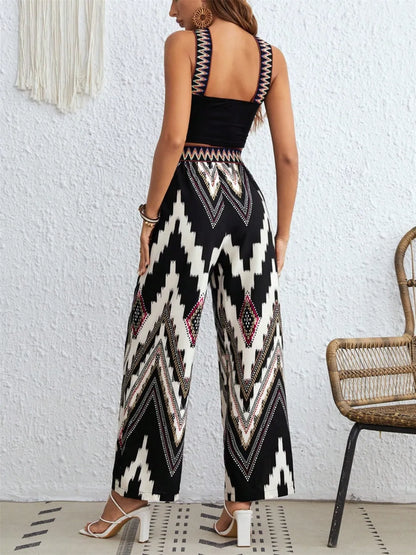 Hazel Blues® |  Wide Strap Sleeveless Top and Pants Set