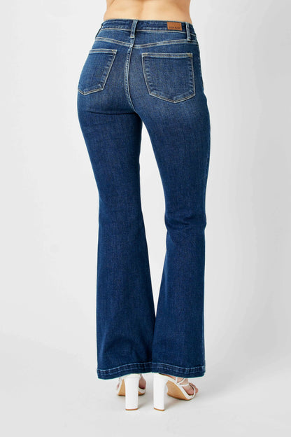 Hazel Blues® | Judy Blue Hw Angled Side Seam Detail Flare Jeans