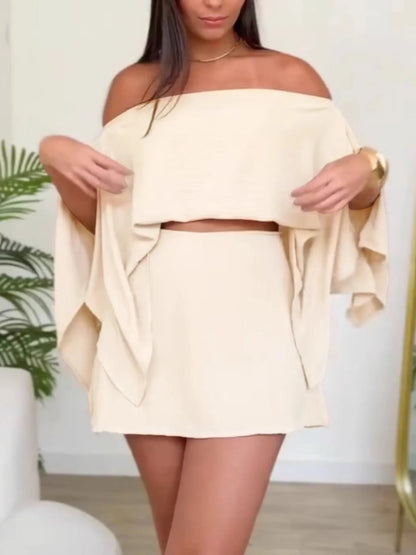 Hazel Blues® |  Side Slit Top and Mini Skirt Set