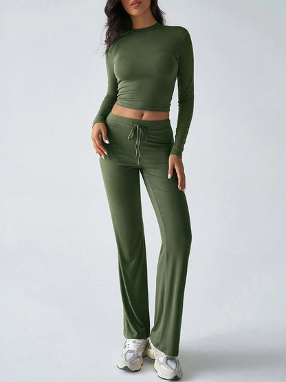 Hazel Blues® |  Round Neck Long Sleeve Top and Pants Set
