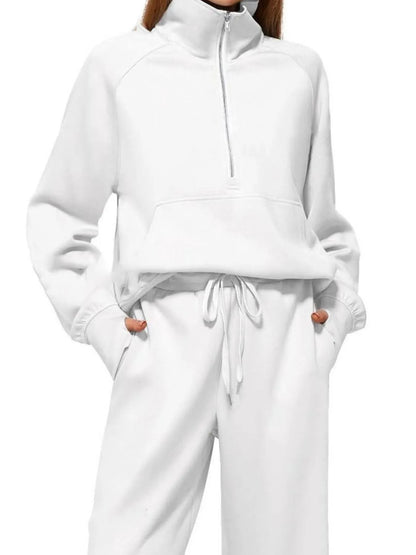 Hazel Blues® |  Half Zip Long Sleeve Top and Pants Set