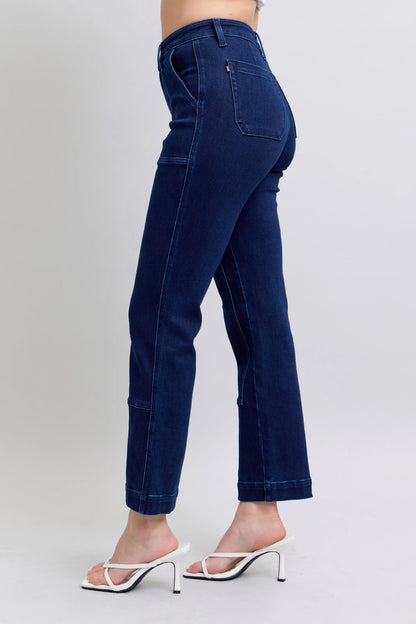 Hazel Blues® | Judy Blue Hw Work Wear Knee Patch Straight Jeans