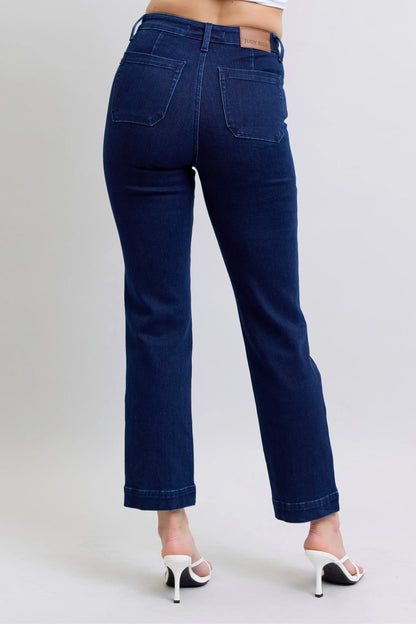 Hazel Blues® | Judy Blue Hw Work Wear Knee Patch Straight Jeans