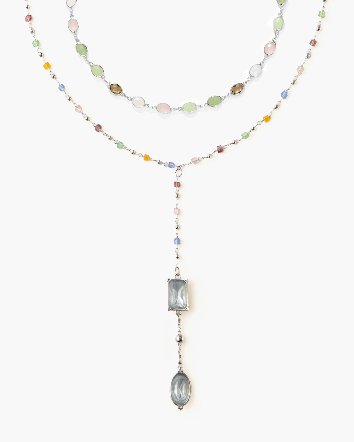 Celestial Lariat Necklace in Silver