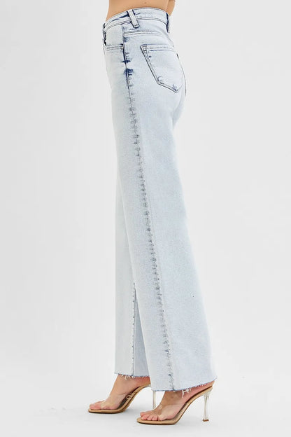 Hazel Blues® | RISEN High Rise Wide Leg Jeans