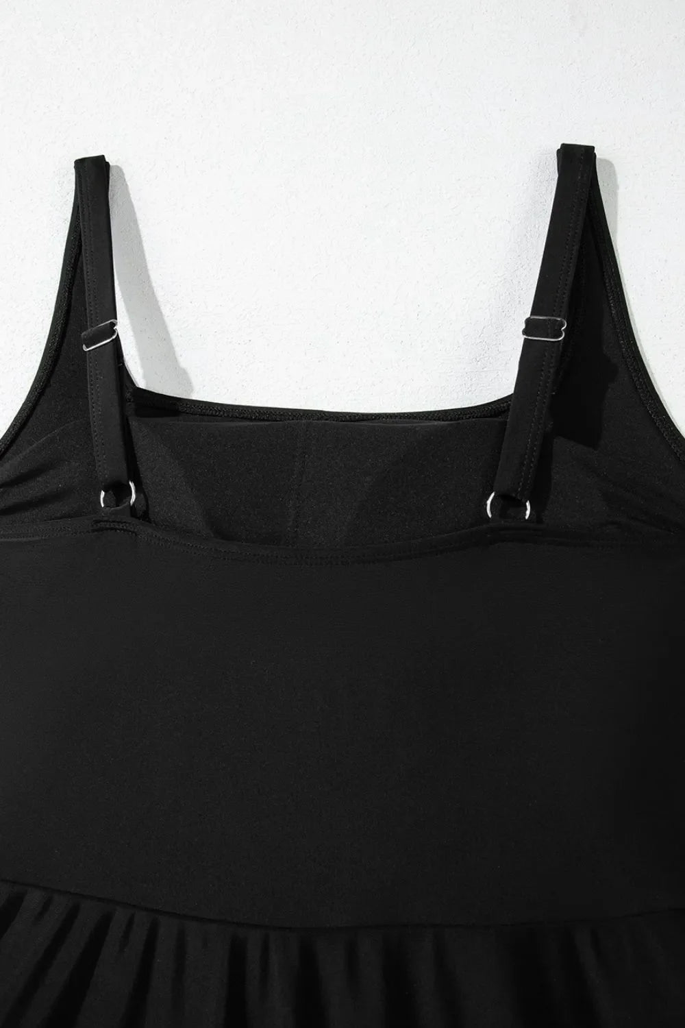 Hazel Blues® |  Side Tied Waist Square Neck Adjustable Straps A-line One Piece Swim Dress