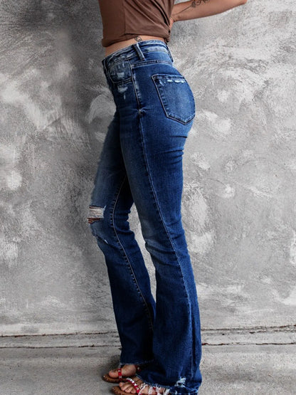 Hazel Blues® |  Distressed Flare Jeans