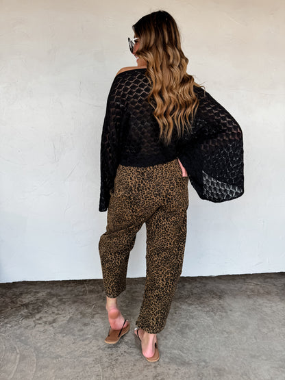 Hazel Blues® |  PREORDER- BEX CHEETAH BARREL JEANS