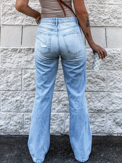 Hazel Blues® |  High Waist Distressed Jeans
