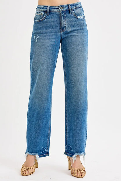 Hazel Blues® | RISEN Mid Rise Baggy Jeans