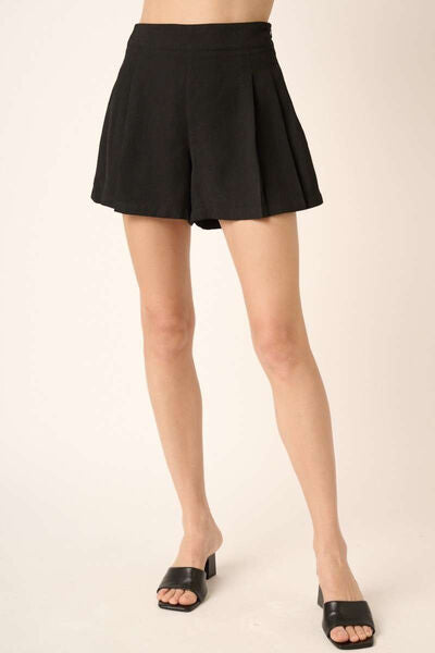 Hazel Blues® |  Mittoshop Side Invisible Zipper Pleated Shorts