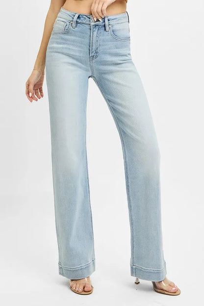 Hazel Blues® |  RISEN High Rise Straight Jeans