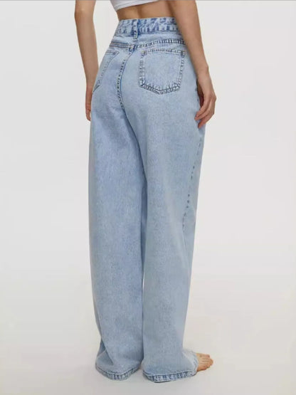 Hazel Blues® |  High-Waisted Wide Leg Jeans