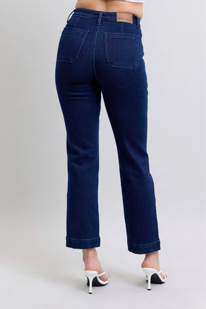Hazel Blues® | Judy Blue Hw Work Wear Knee Patch Straight Jeans
