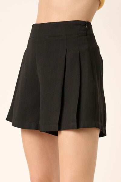 Hazel Blues® |  Mittoshop Side Invisible Zipper Pleated Shorts