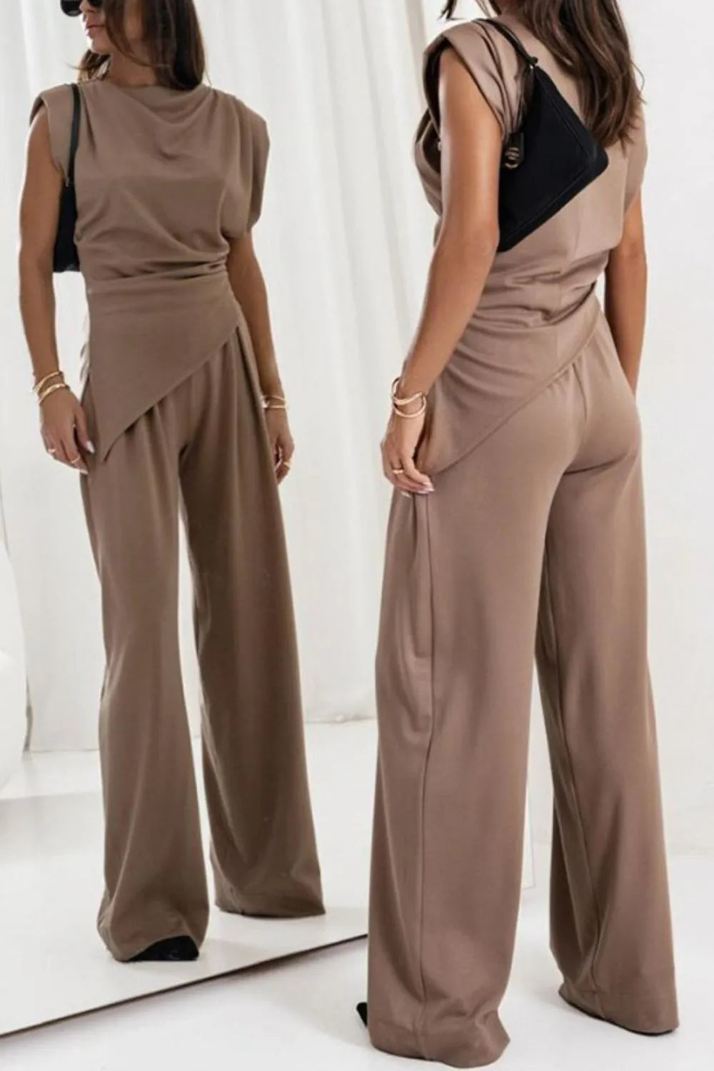 Hazel Blues® |  Round Neck Top and Pants Set