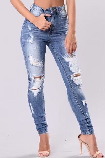 Hazel Blues® | Distressed Skinny Jeans