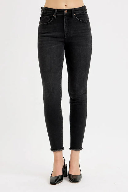 Hazel Blues® | RISEN Tummy Control High Rise Adjustable Waist Skinny Jeans
