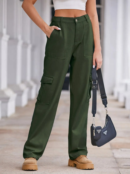 Hazel Blues® |  High-Waisted Cargo Jeans