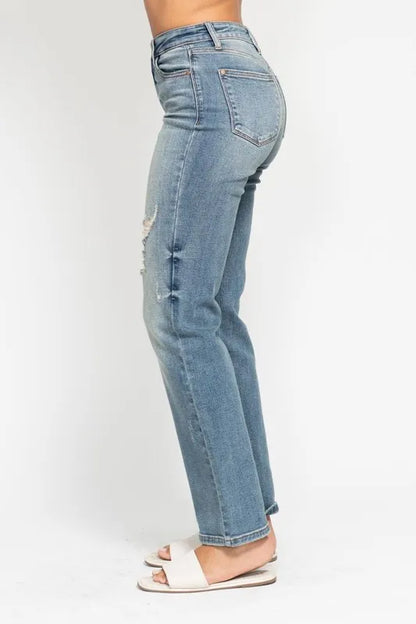 Hazel Blues® | Judy Blue High Waist Distressed Dad Jean