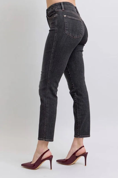 Hazel Blues® | Judy Blue Mid Rise Tummy Control Slim Jeans